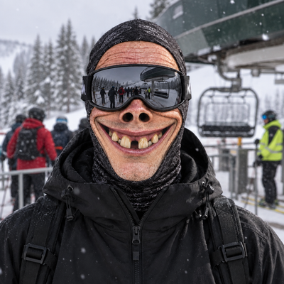 Grin Face Ski Mask