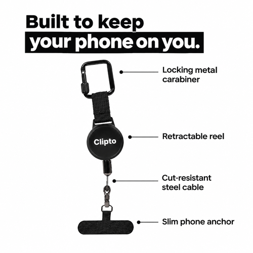Clipto Retractable Phone Leash