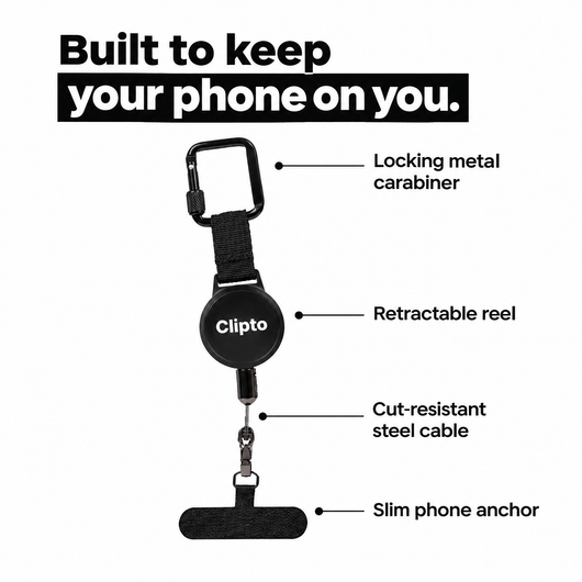 Clipto Retractable Phone Leash