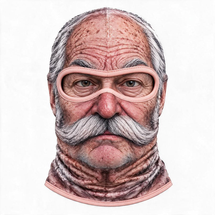 Sir Stache face mask headshot