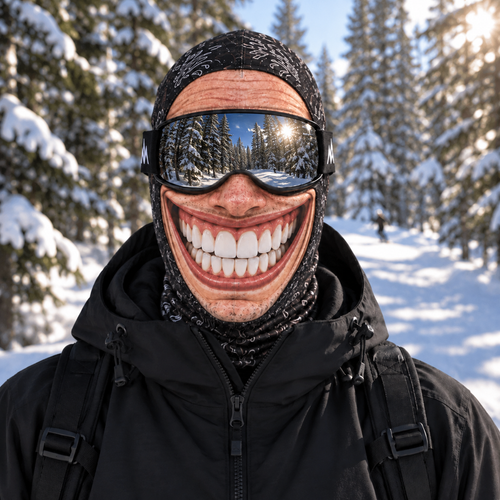Grin Face Ski Mask